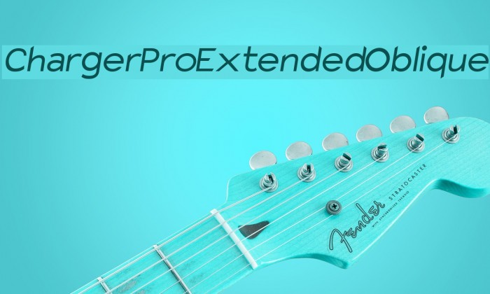 Charger Pro Extended Oblique Font examples
