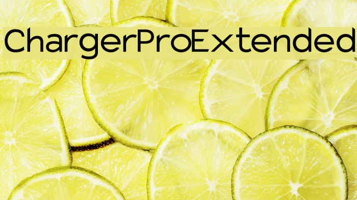 Charger Pro Extended Font examples