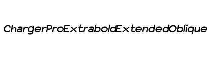 Charger Pro Extrabold Extended Oblique Font