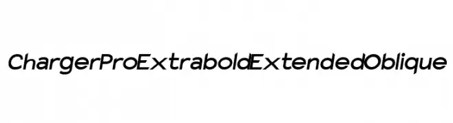 Charger Pro Extrabold Extended Oblique  baixar fontes gratis