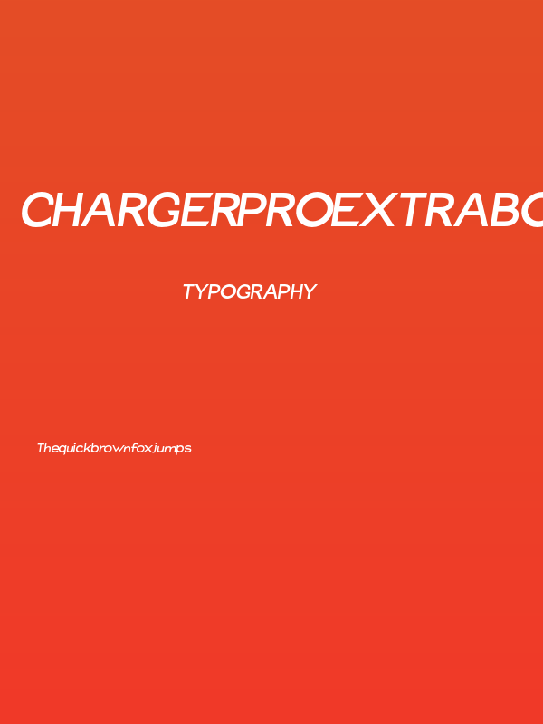 Charger Pro Extrabold Extended Oblique Poster