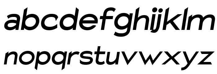 Charger Pro Extrabold Extended Oblique Font LOWERCASE