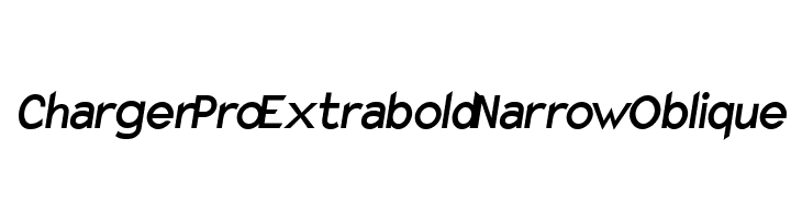 Charger Pro Extrabold Narrow Oblique Font