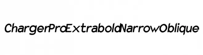 Charger Pro Extrabold Narrow Oblique  font caratteri gratis