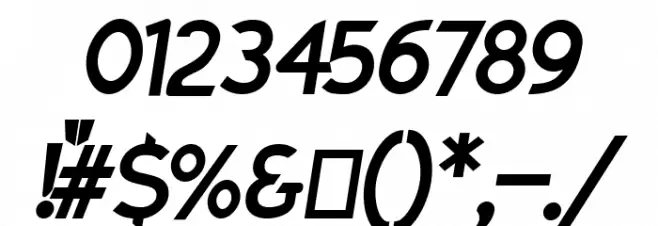 Charger Pro Extrabold Narrow Oblique Font OTHER CHARS