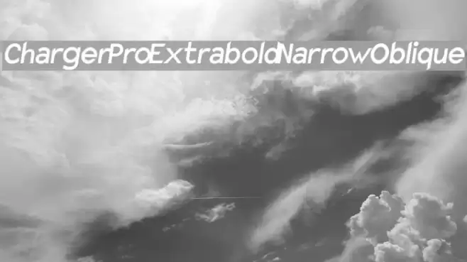 Charger Pro Extrabold Narrow Oblique Font examples