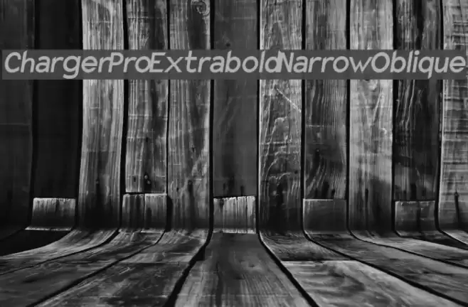 Charger Pro Extrabold Narrow Oblique Font examples