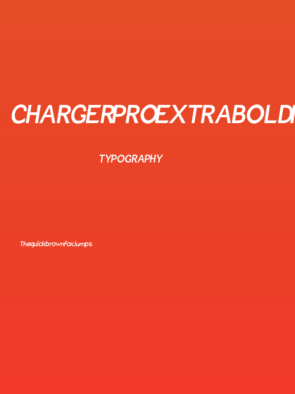 Charger Pro Extrabold Narrow Oblique Poster