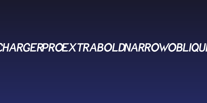 Charger Pro Extrabold Narrow Oblique Social Header