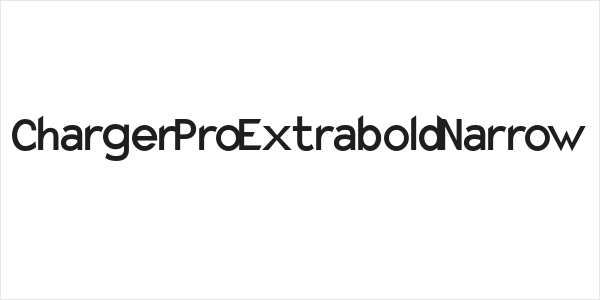 Charger Pro Extrabold Narrow Logo