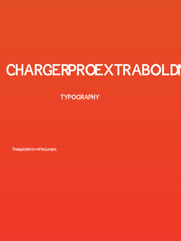 Charger Pro Extrabold Narrow Poster