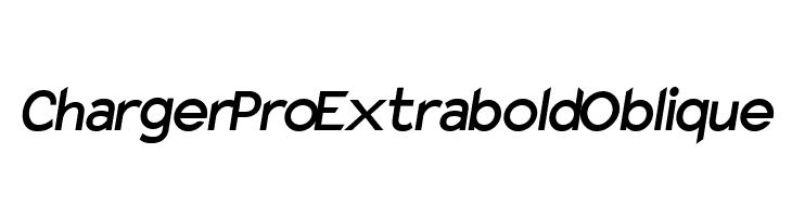 Charger Pro Extrabold Oblique Font