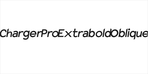 Charger Pro Extrabold Oblique Logo