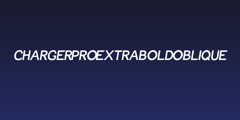 Charger Pro Extrabold Oblique Social Header