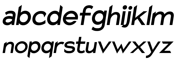 Charger Pro Extrabold Oblique Font LOWERCASE