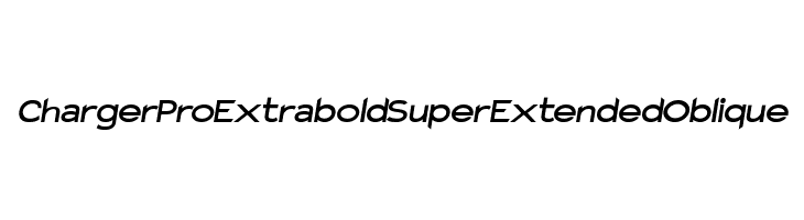 Charger Pro Extrabold SuperExtended Oblique Font