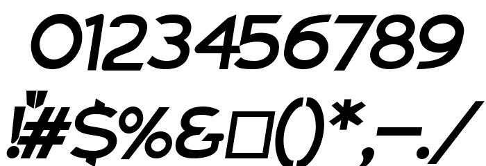 Charger Pro Extrabold SuperExtended Oblique Font OTHER CHARS