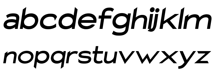 Charger Pro Extrabold SuperExtended Oblique Font LOWERCASE