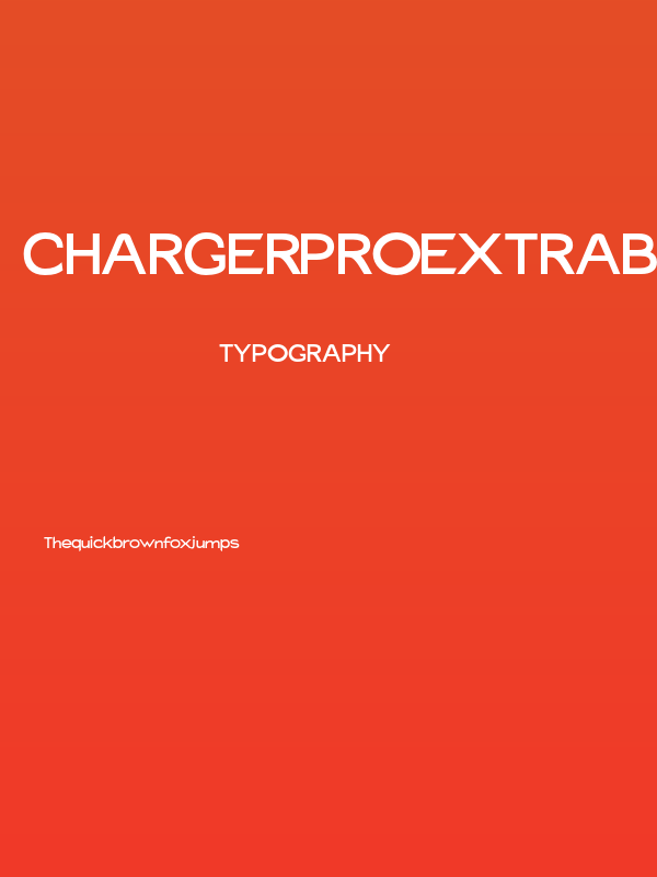 Charger Pro Extrabold SuperExtended Poster