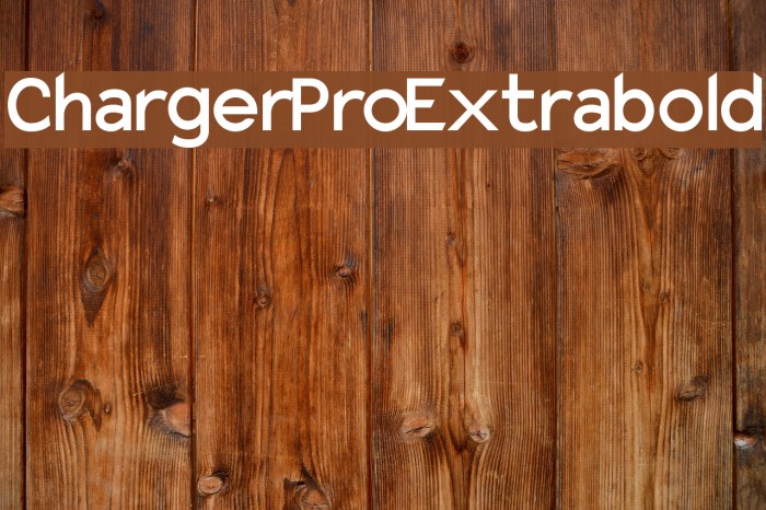 Charger Pro Extrabold Font examples