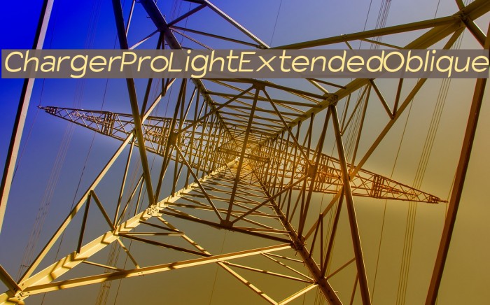 Charger Pro Light Extended Oblique Font examples