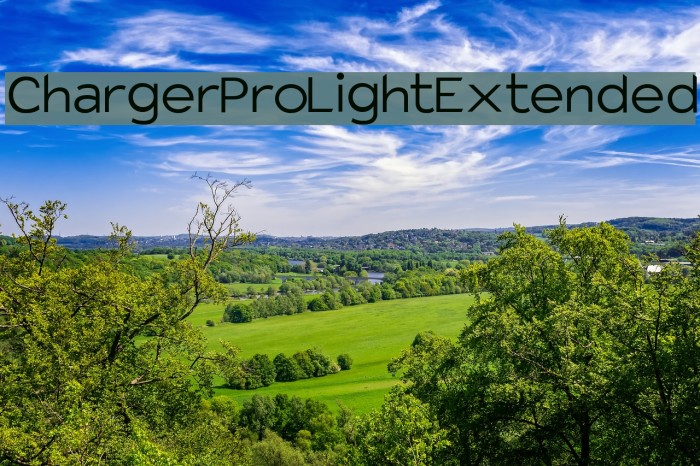 Charger Pro Light Extended Font examples