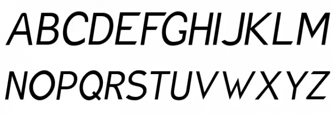 Charger Pro Light Narrow Oblique Шрифта ВЕРХНИЙ