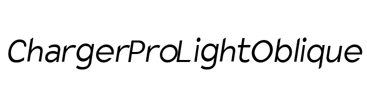 Charger Pro Light Oblique  font caratteri gratis