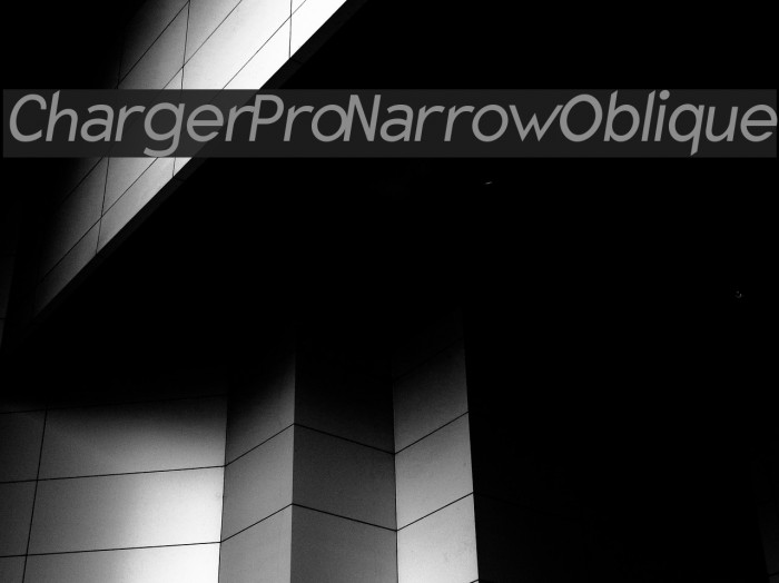 Charger Pro Narrow Oblique Font examples