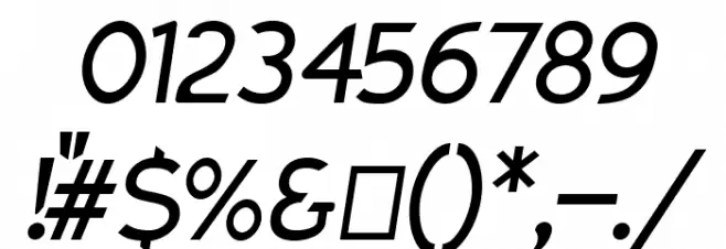 Charger Pro Oblique Font OTHER CHARS