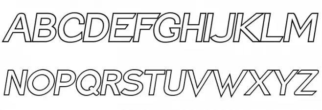 Charger Pro Outline Oblique Polices MAJUSCULES