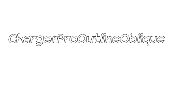 Charger Pro Outline Oblique Logo