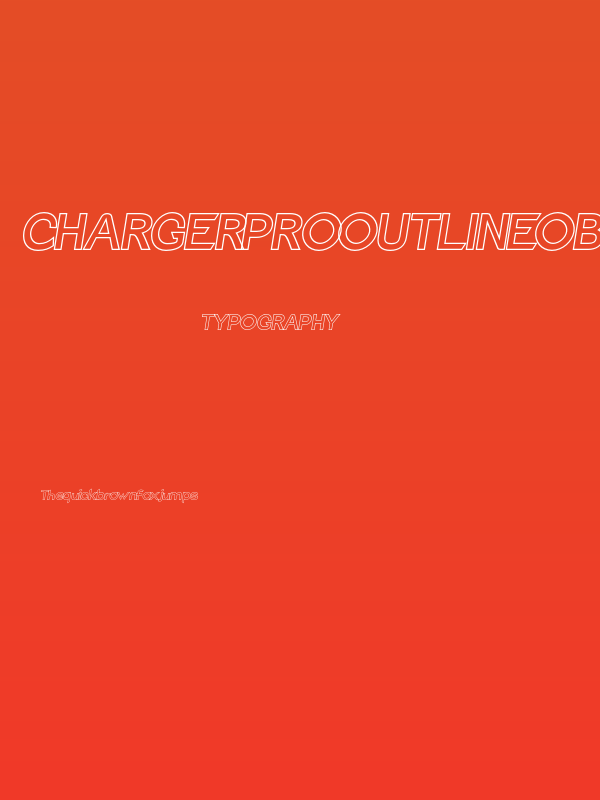 Charger Pro Outline Oblique Poster