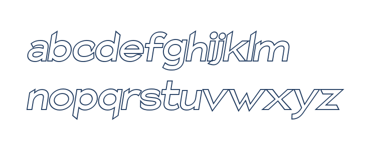 Charger Pro Outline Oblique Lowercase