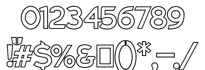 Charger Pro Outline Font OTHER CHARS