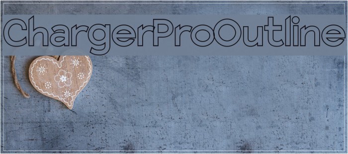 Charger Pro Outline Font examples