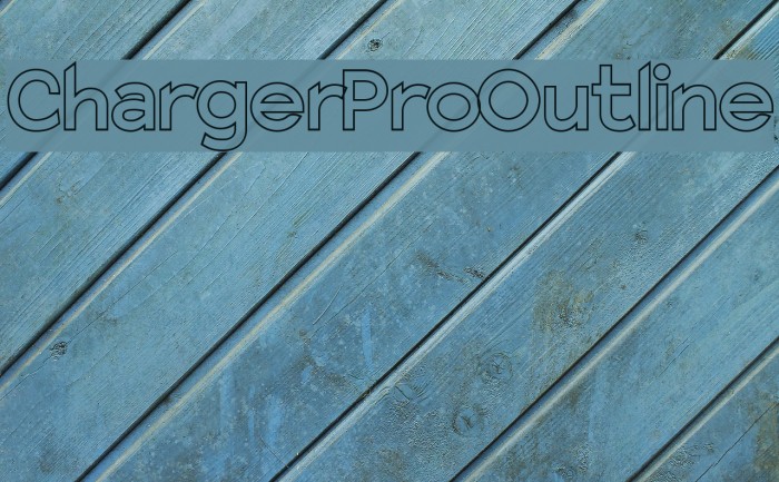 Charger Pro Outline Font examples