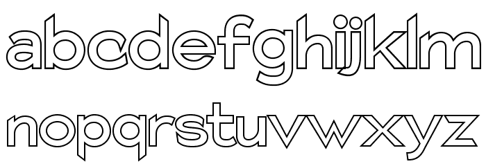 Charger Pro Outline Font LOWERCASE