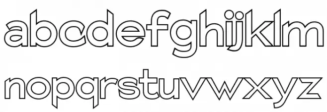 Charger Pro Outline Font LOWERCASE