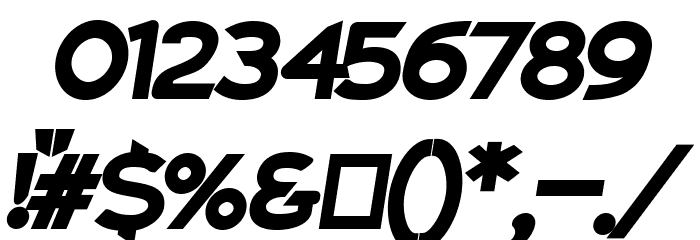 Charger Pro Ultrablack Extended Oblique Font OTHER CHARS