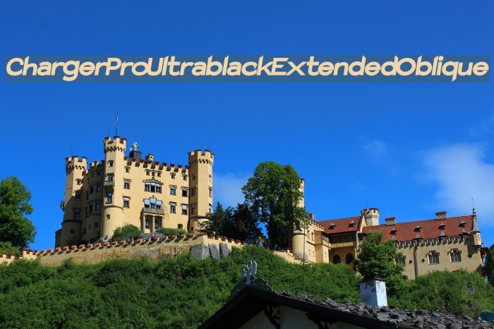 Charger Pro Ultrablack Extended Oblique Font examples