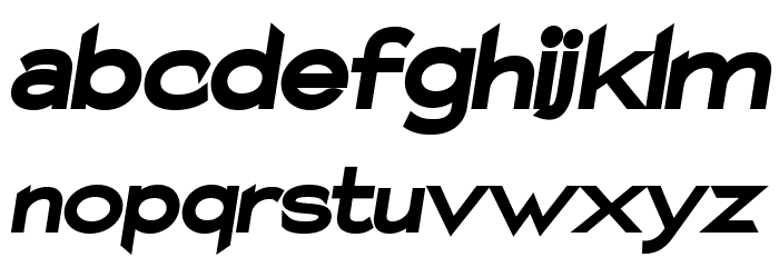 Charger Pro Ultrablack Extended Oblique Font LOWERCASE