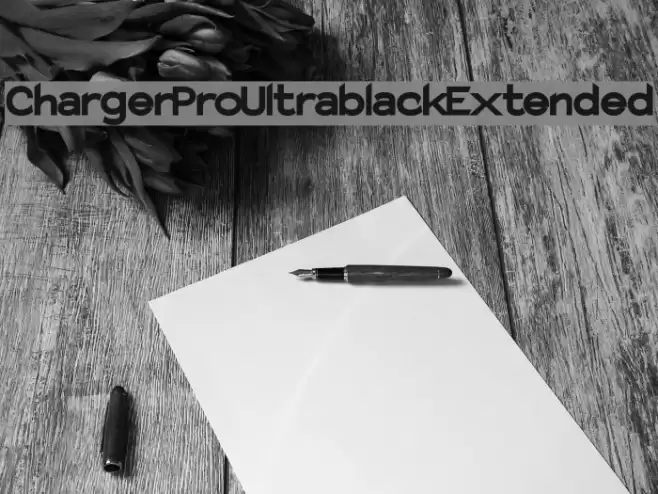 Charger Pro Ultrablack Extended Font examples