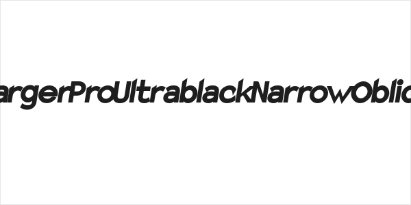 Charger Pro Ultrablack Narrow Oblique Logo