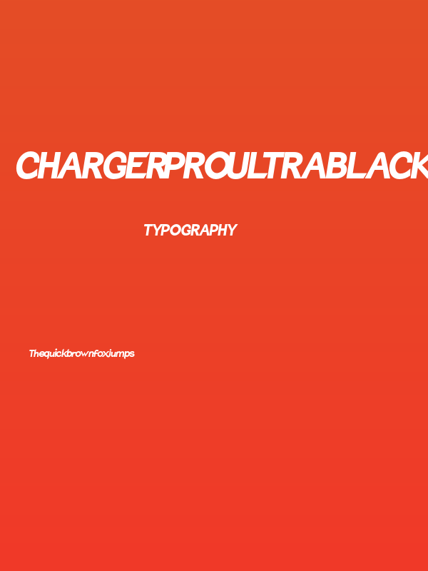 Charger Pro Ultrablack Narrow Oblique Poster