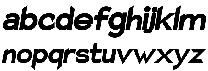 Charger Pro Ultrablack Narrow Oblique Font LOWERCASE