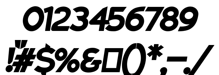Charger Pro Ultrablack Oblique Font OTHER CHARS