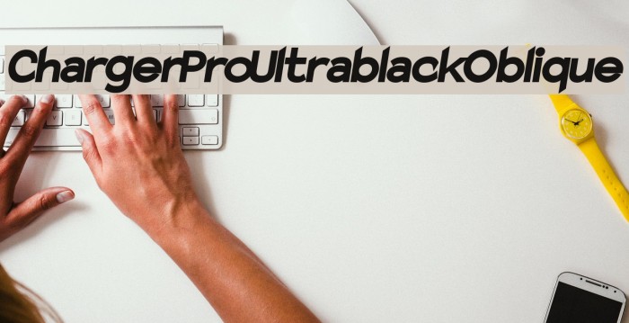 Charger Pro Ultrablack Oblique Font examples