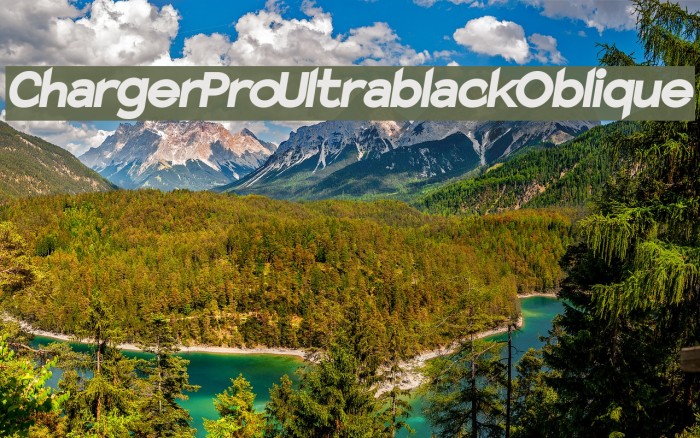 Charger Pro Ultrablack Oblique Font examples