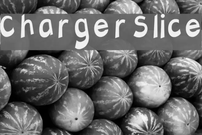 Charger Slice Font examples